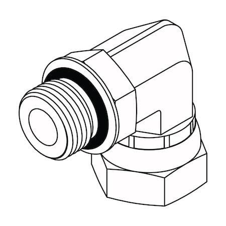 Hydraulic Fitting-Steel12MOR-16FPX 90